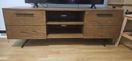 Meuble TV moderne en bois  4 rangements  excellent état