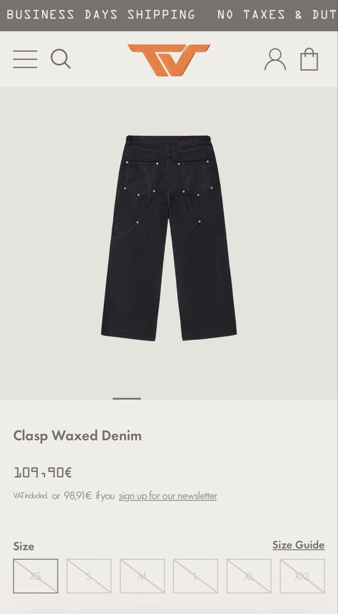 Trendt Vision Jeans: Trendt Vision Clasp Waxed Denim – Neuf avec emballage d'origine à Rümlang par thi_s55w 2