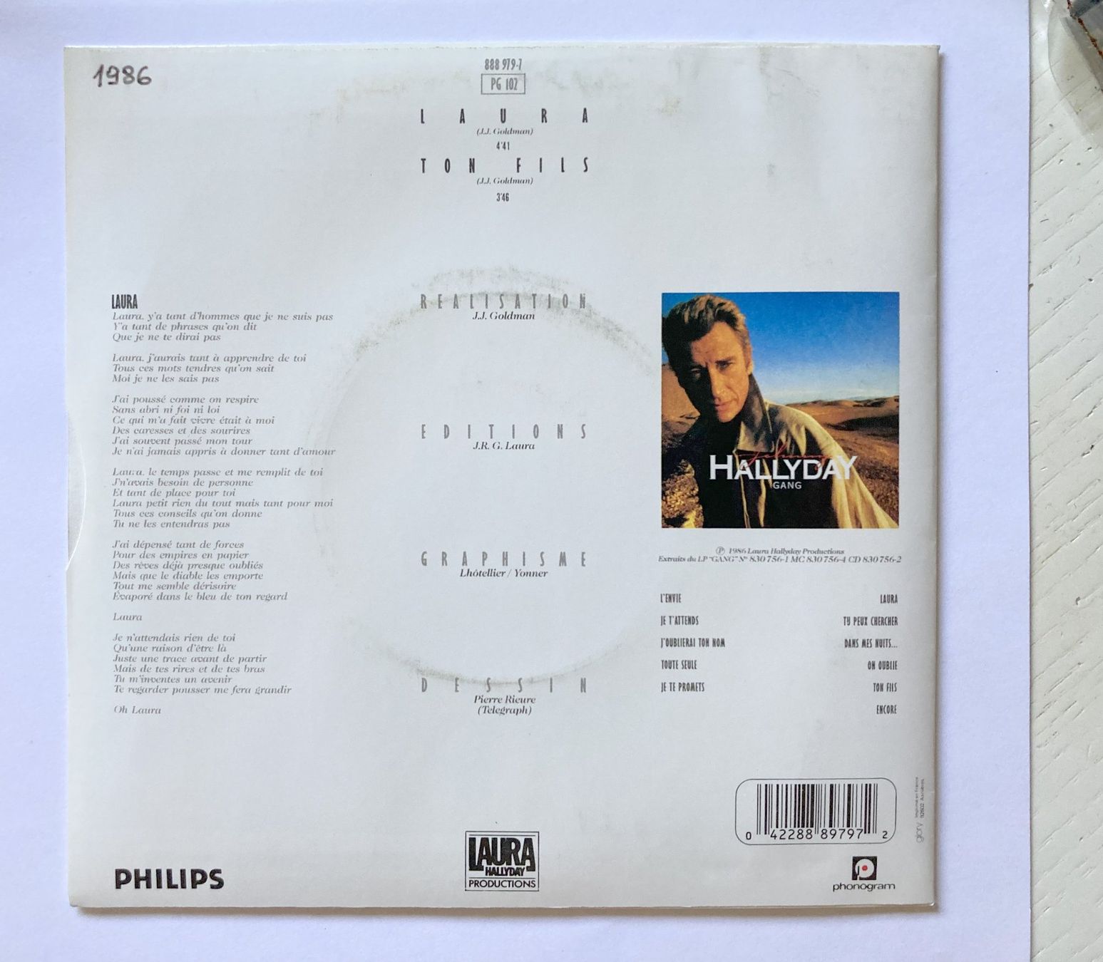 Schallplatten: JOHNNY HALLYDAY - LAURA – Gebraucht aus Bottens von hotter-than-hell 1