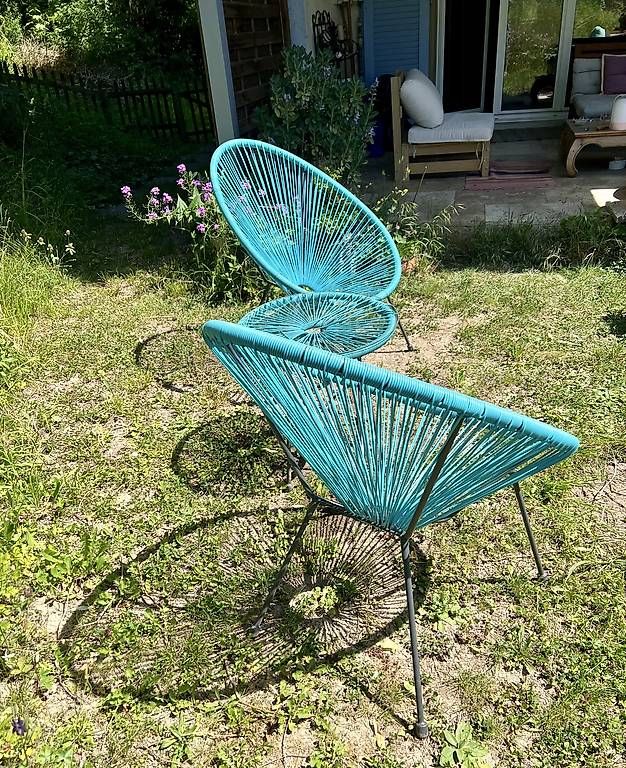 Sedie: 2 Ovale Gartenstühle mit Seil – Usato da Neuhausen venduto da Melkun1113