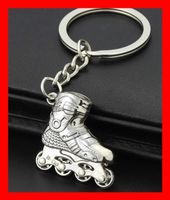 Schlüsselanhänger Inline Skates Silber Rollerblades Pipe