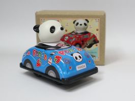 Kleines Blechauto mit Panda zum aufziehen made in Japan