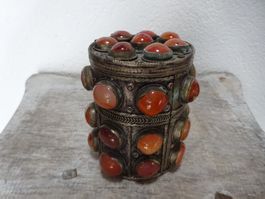 Antike Dose Schmuck /  Karneole Orient Schmucksteine