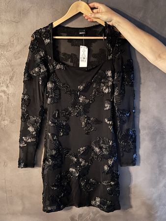 Gina Tricot Mini Dress Black Size S New