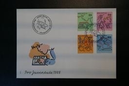 Ersttagsumschlag Pro Juventute 1988