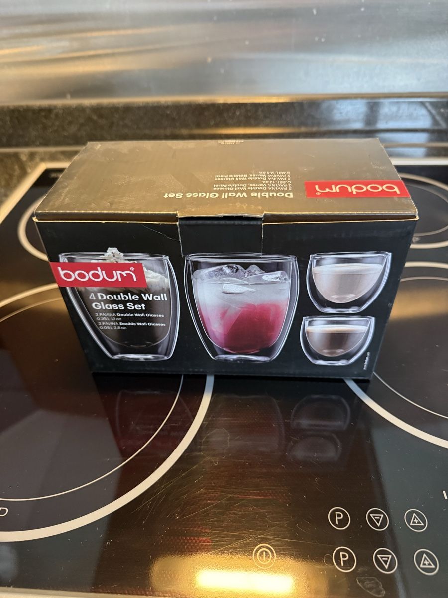 Bodum Bicchieri: Bodum 4 Double Wall Glass Set – Nuovo e nell'imballaggio originale da Emmenbrücke venduto da rit_9fsn