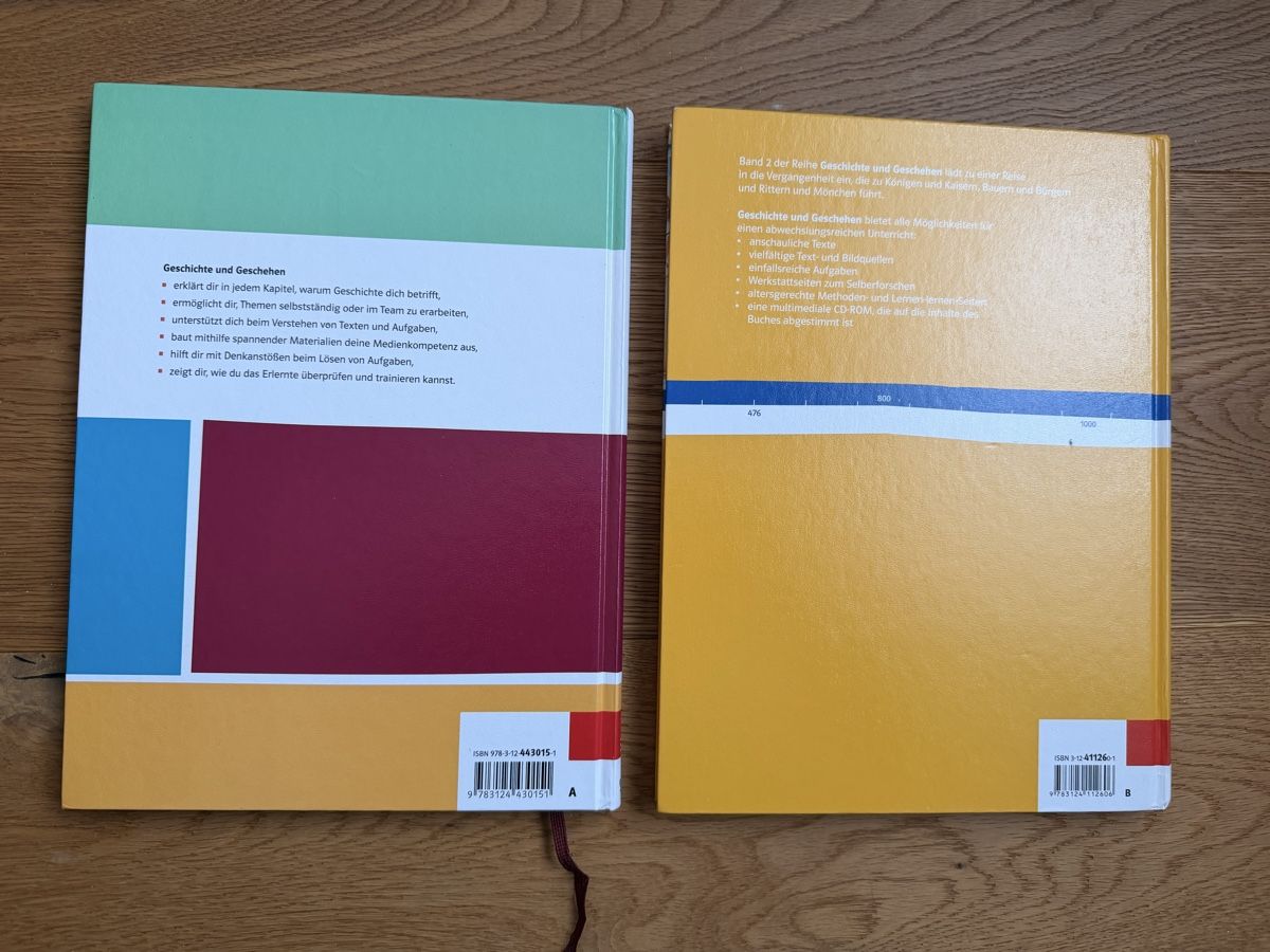 Bücher: Geschichte und Geschehen 1 und 2 KLETT – Gebraucht aus Zug von kuba1972 1