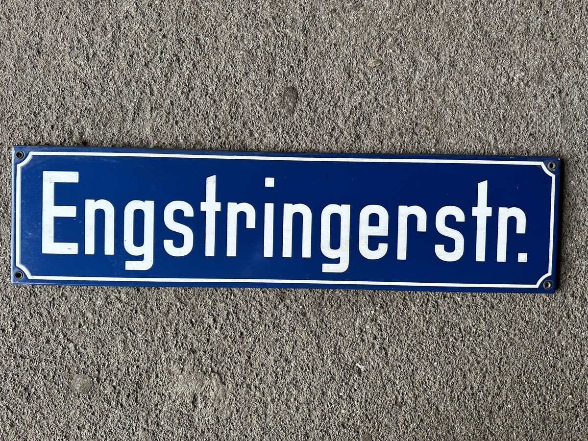 Insegne: Engstringerstr. Engstringen Strassenschild – Usato da Reinach AG venduto da rares75