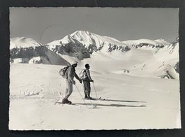 Flims, Casonsgrat mit Piz Segnes, Skiläufer ca. 1950