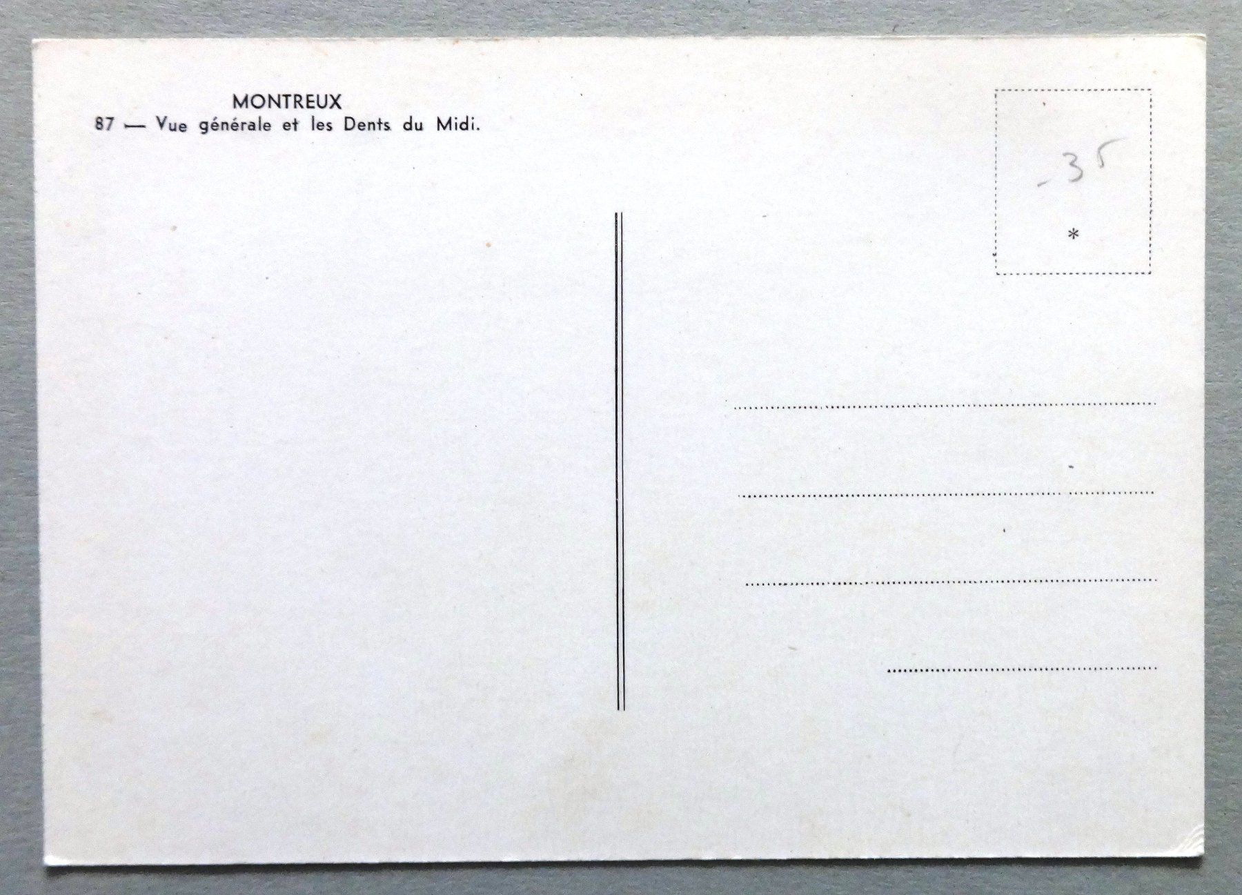 Cartoline postali: Montreux - Vue générale – Usato da Fétigny venduto da Billy2miny 1