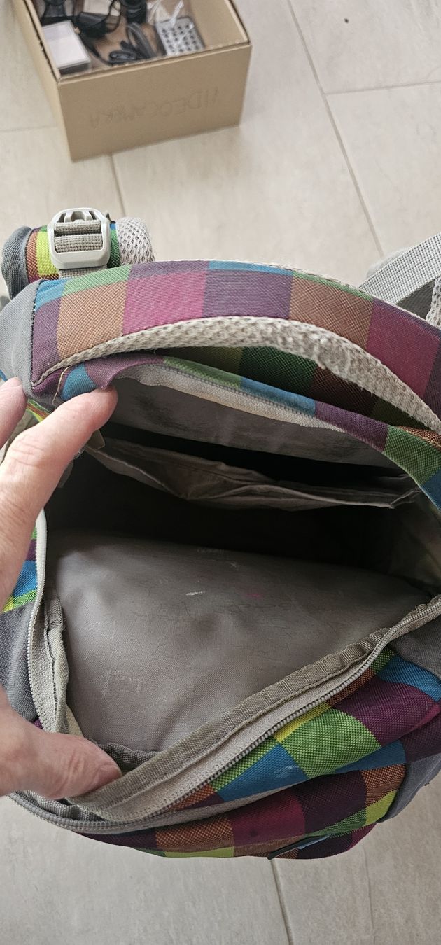Satch Zaini: Schulrucksack Satch kariert bunt – Usato da Riva San Vitale venduto da Pollo01 3
