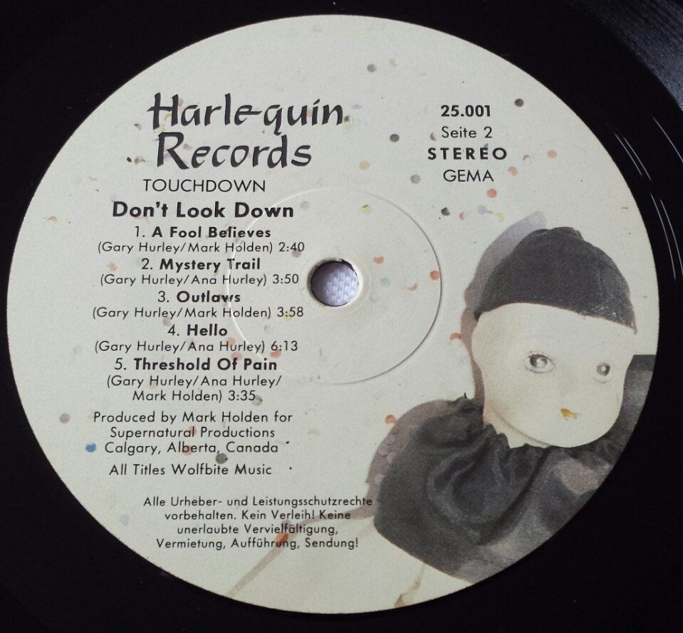 Schallplatten: Touchdown - Don't Look Down - LP - 1984 - First Press – Gebraucht aus Uster von Zardodel 5