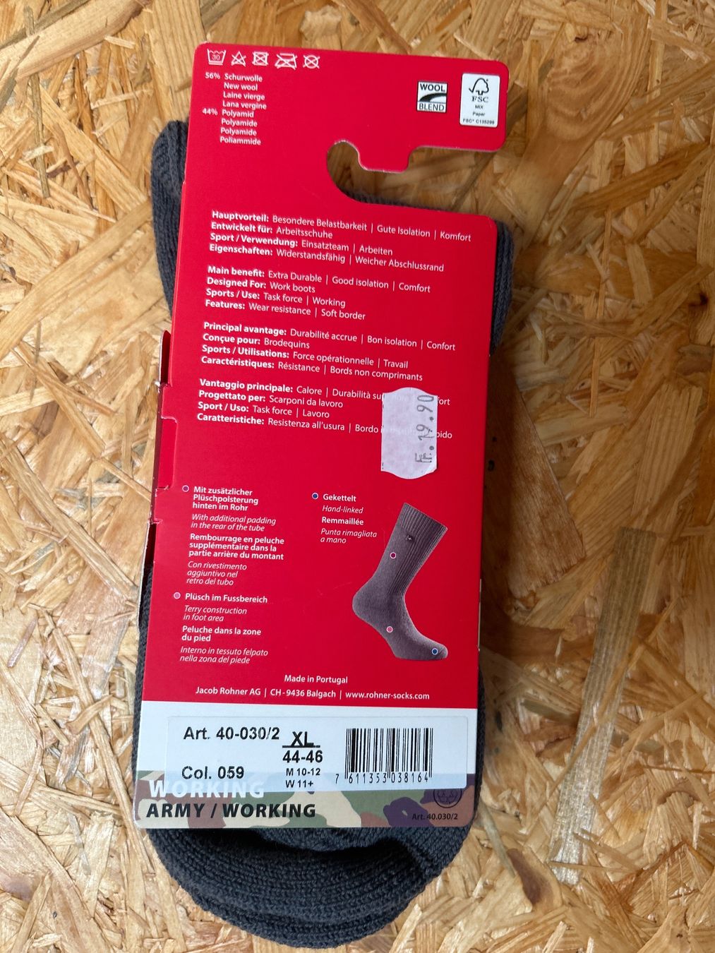 Rohner Calze: Rohner Arbeits Army working Socken Gr. 44-46 – Nuovo e nell'imballaggio originale da Jegenstorf venduto da Bracher_Store 2