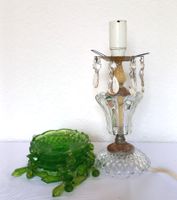Vintage Michelotti-Tischlampe ohne Schirm + grüne Anhänger