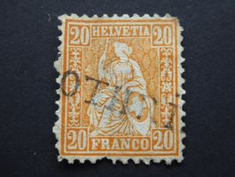 20Rp. Sitzende Helvetia mit Balkenstempel ROTHRIST