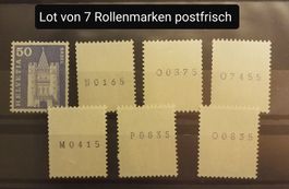 3582) 363, Lot 7 Rollenmarken, postfrisch Kt. 84.-