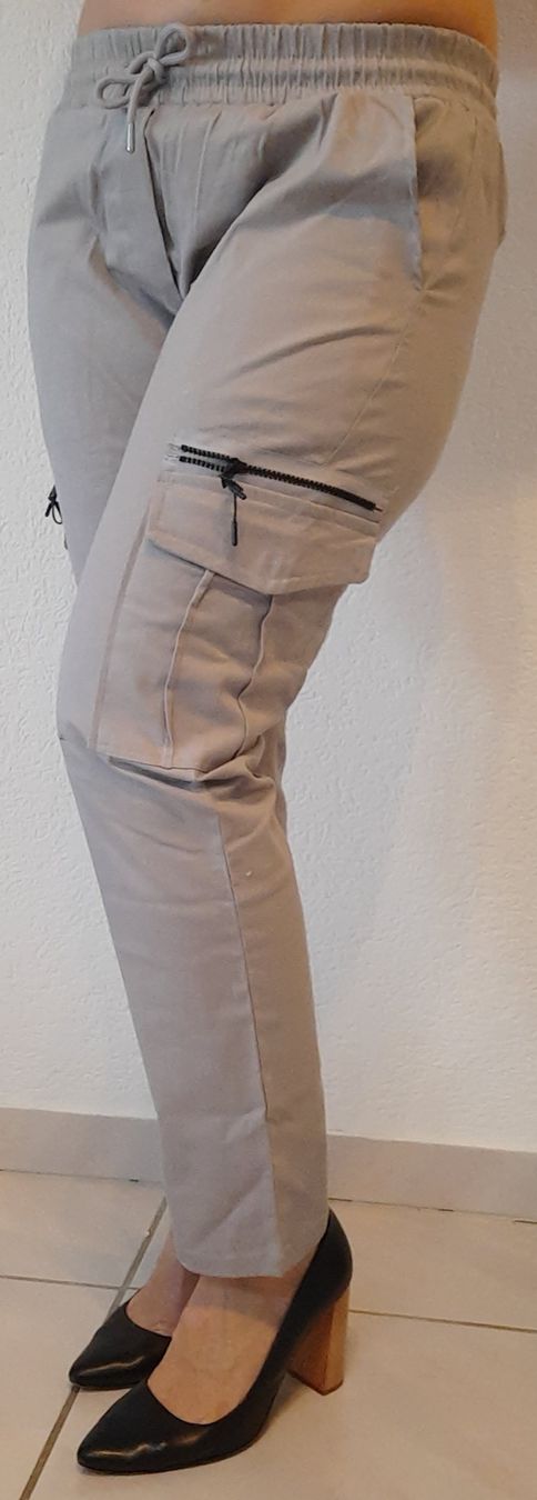 Pantaloni: HOSE GR L NEU grau Basic MODERN LÄSSIG Damen trendy 612 – Nuovo e nell'imballaggio originale da Vinelz venduto da sonnenmond77 2