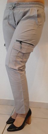 DAMEN HOSE GR L NEU MIT ETIKETT HELLGRAU MODERN Herbst 8