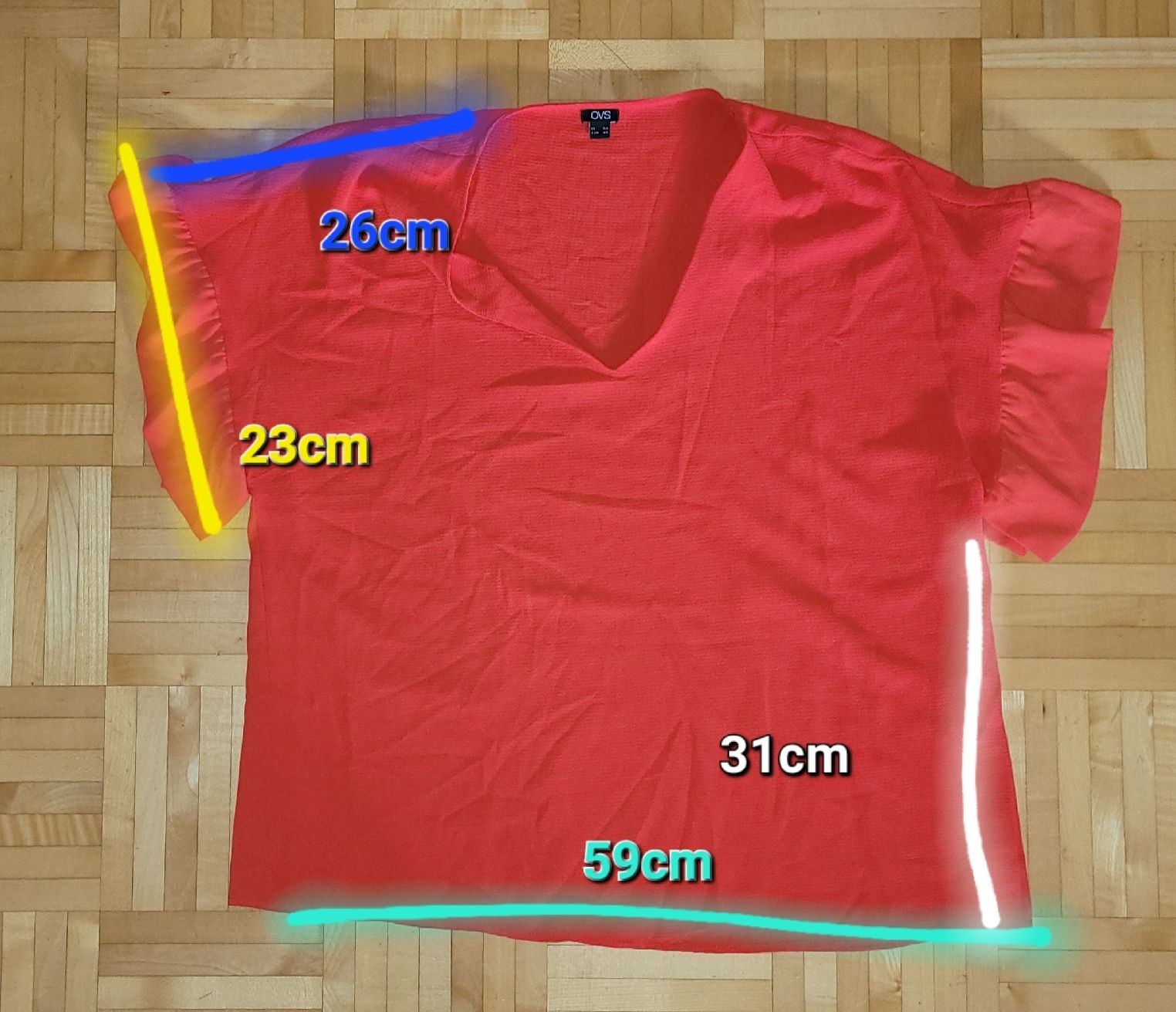 Camicette: 59. Chemisier rouge OVS, taille 46 – Usato da Villars-sur-Glâne venduto da m66_dch5 2