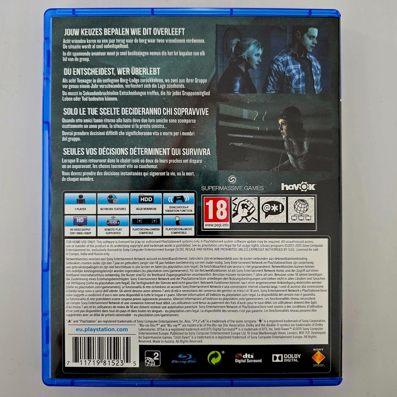 Sony Giochi: Until Dawn (PS4) – Usato da Holziken venduto da Miglioregamesnmore 1