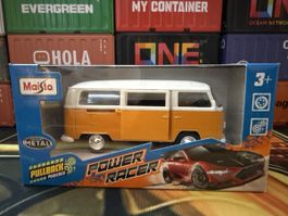 Maisto VW Bulli T1 Bus Pullback Power Racer neu