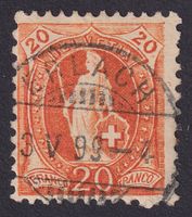 66D, Stehende Helvetia mit Vollstempel ERLACH BE