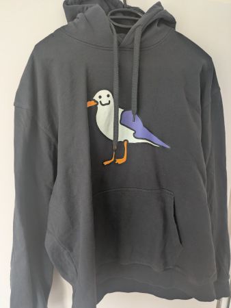 Cleptomanicx Smile Gull | Kapuzenpullover Gr.M | Neu