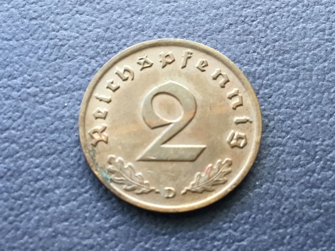 Tutti le monete: 2 Reichspfennig Drittes Reich 1937 D. – Usato da St. Margrethen SG venduto da alfapeugeot10 1