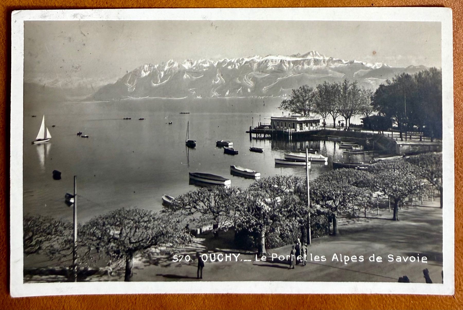 Cartoline postali: Lausanne - Ouchy - Le port 1927 – Usato da Lutry venduto da Ediego