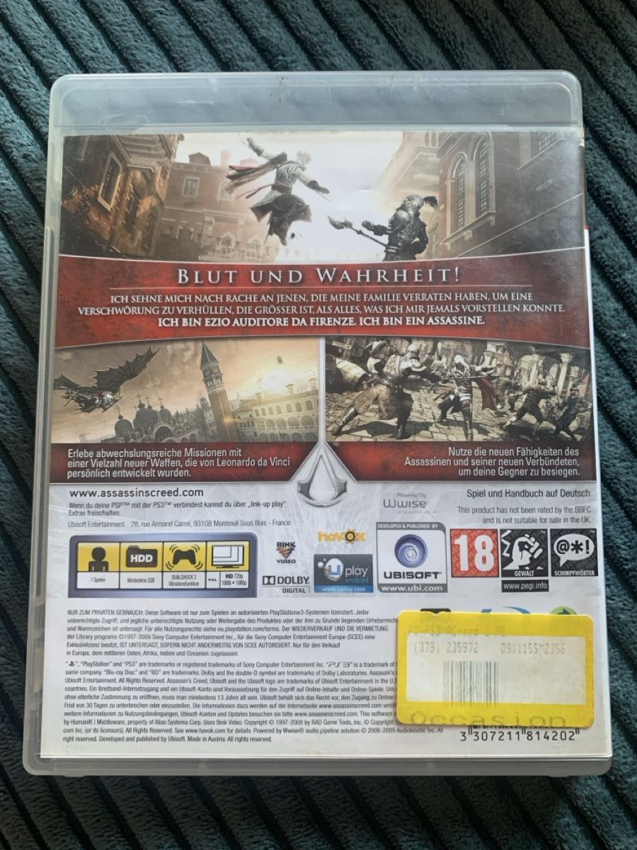 Sony Giochi: Playstation 3 Assassin's Creed II platinum – Usato da Giswil venduto da rok_6dtz 1