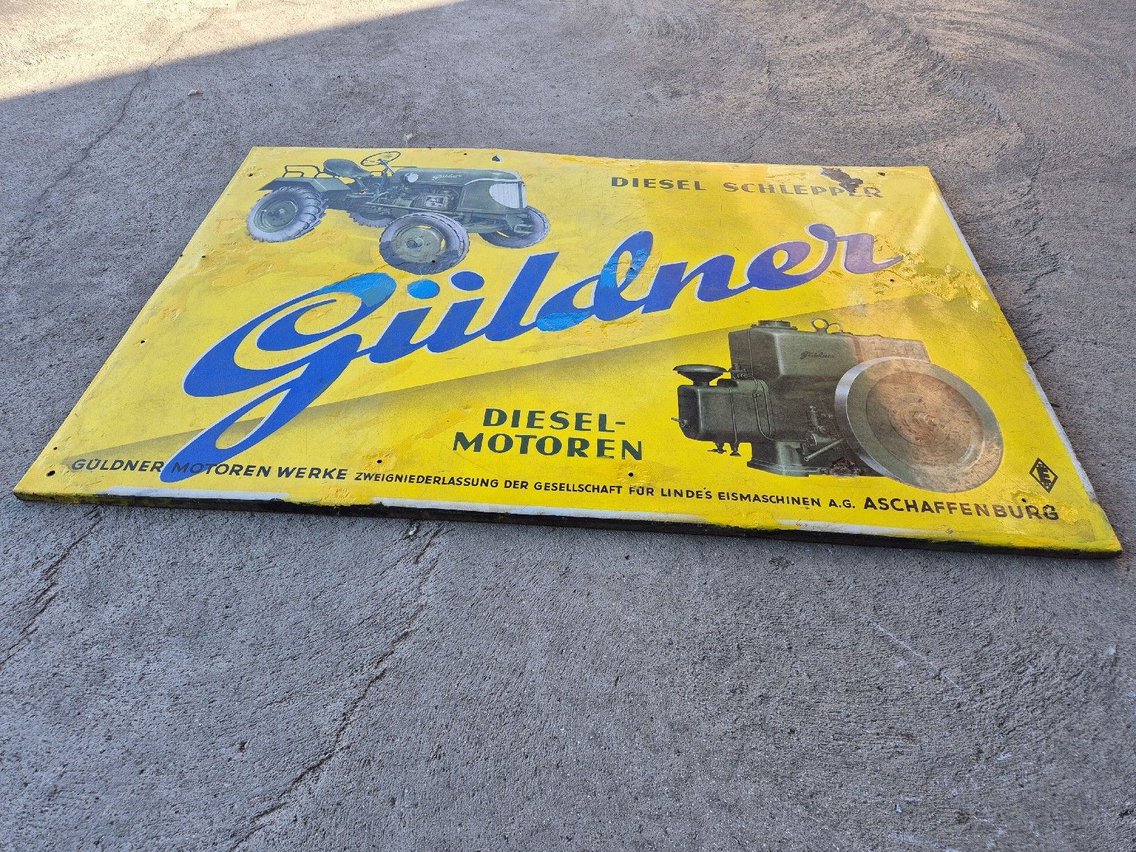 Insegne: Güldner Emailschild – Usato da Hitzkirch venduto da VintageForst 4