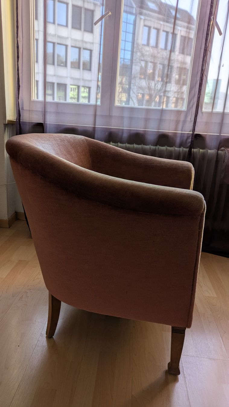 Poltrone: Altrosa Vintage Sessel Samt – Usato da Zürich venduto da Lisette_333