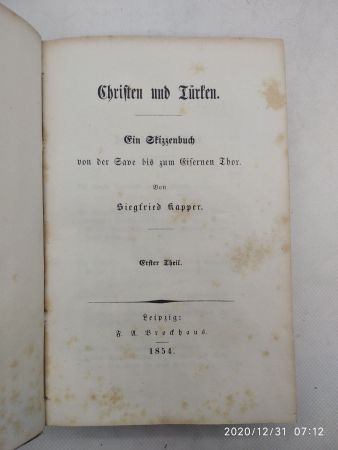 CHRISTEN UND TÜRKEN 1854