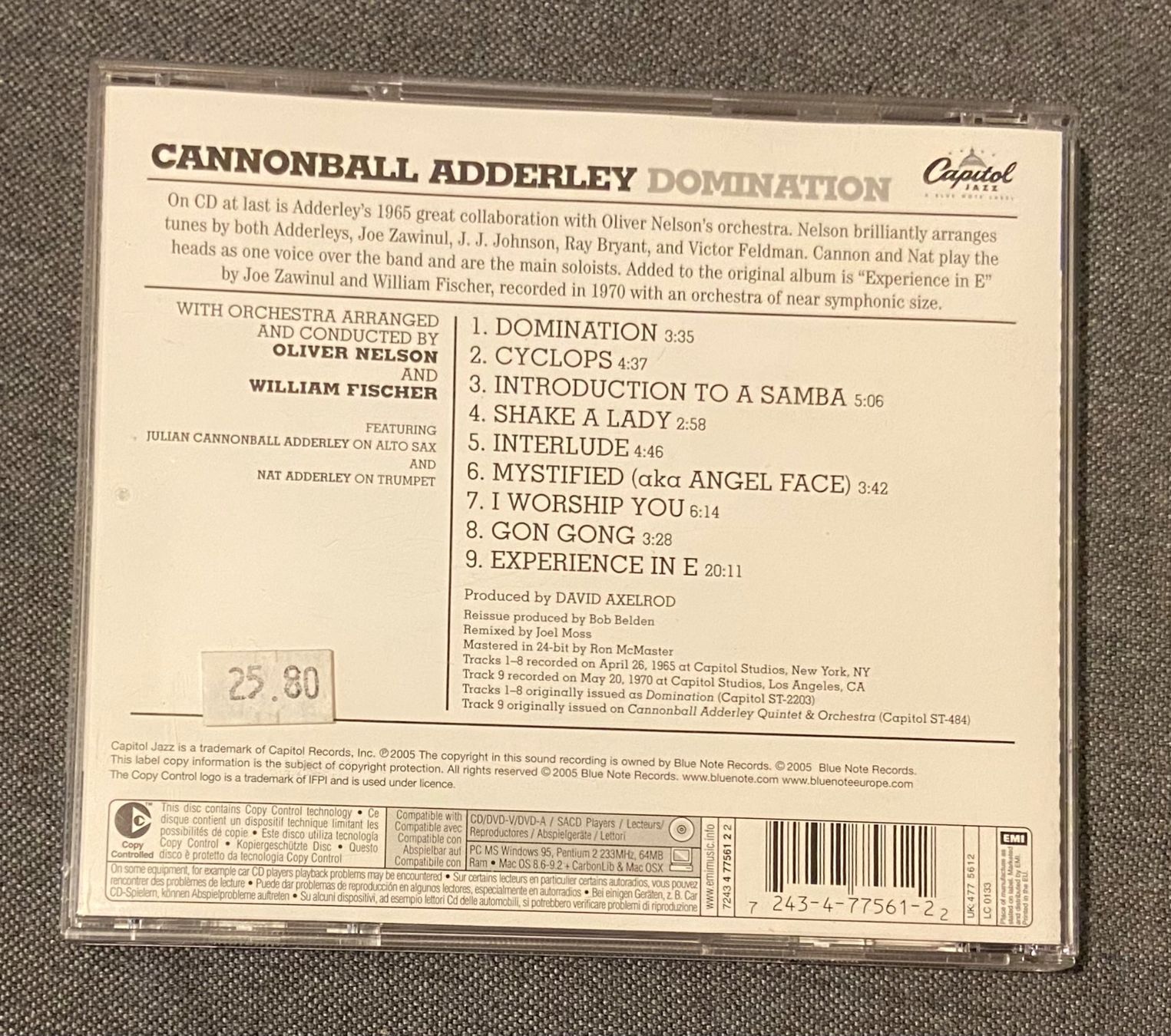 CDs: CANNONBALL ADDERLEY CD DOMINATION (1970) Jazz – Gebraucht aus Luzern von Lycka 1