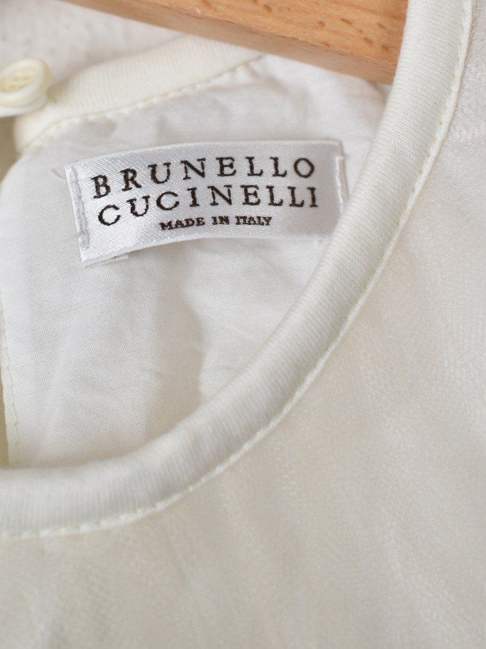 Brunello Cucinelli Camicette, T-shirt & Top: Brunello Cucinelli Tüll Bluse/Top, Gr.116 – Nuovo (secondo la descrizione) da Nürensdorf venduto da 2ND_STORY 4