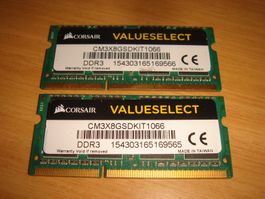 2 stück 4gb ddr3 PC3 1066 RAM für Laptop.
