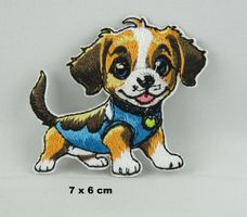 HUNDLI - Aufnäher - Aufbügler - Stickerei - 7x6cm