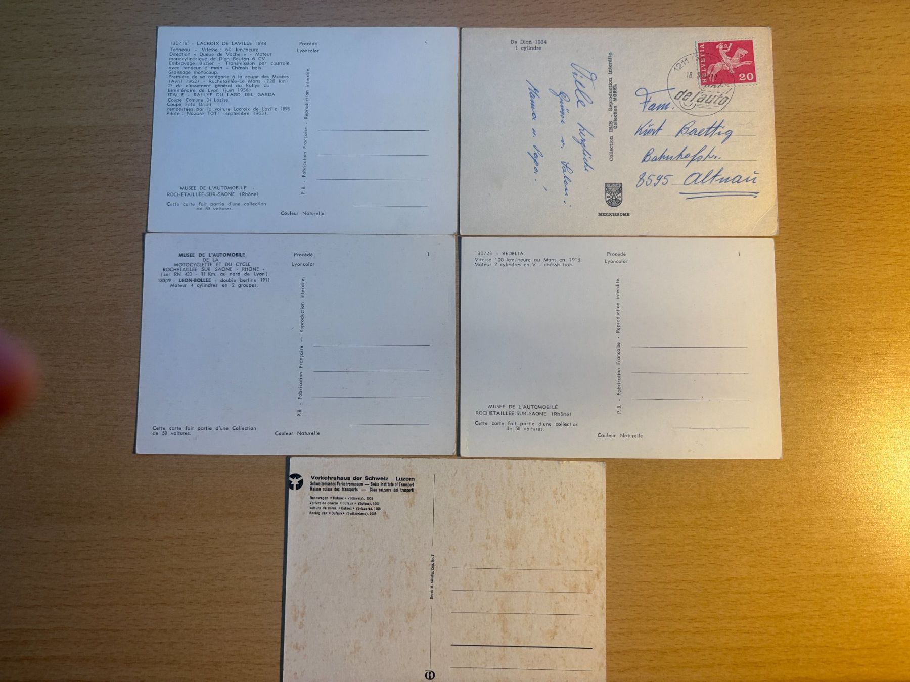 Alle Briefmarken: Kleines Lot Autosalon Spezialbriefe & Oldtimer-Postkarten – Gebraucht aus Ins von marbodan 2