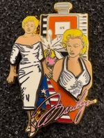 Pin, Badge - Motiv Marilyn Monroe,  entkleidbar, neu, 5 cm h