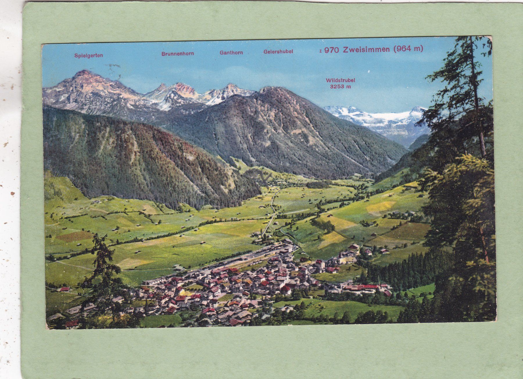 Cartoline postali: Zweisimmen 1930 – Usato da Herisau venduto da Lisegrat2008