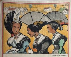 Carl A. Liner (1871-1946), Trachten Appenzell, Lithographie