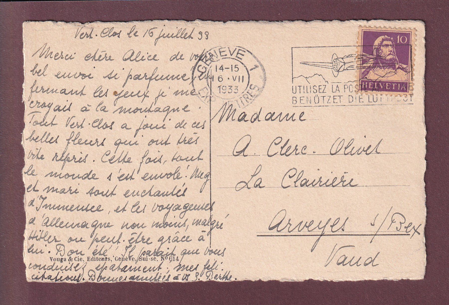 Cartoline postali: GENEVE - Tour du Molard // pli d'angle // – Usato da Pully venduto da nicecards 1