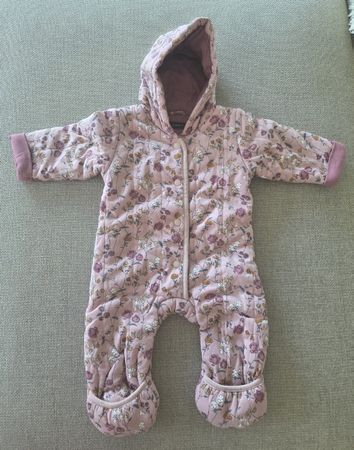 Baby Winteroverall Schneeanzug Name It rosa Blumen 62/68