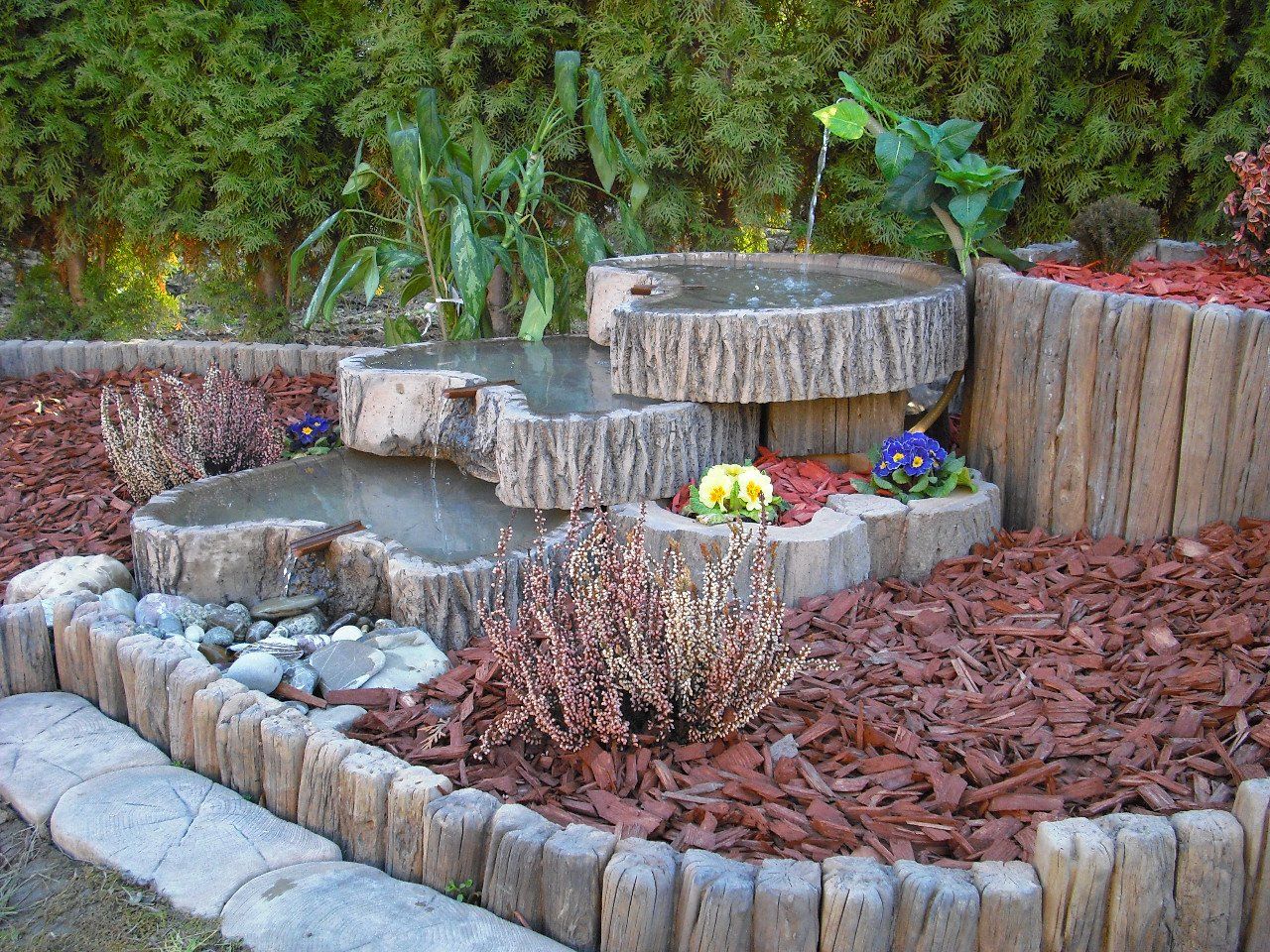 Minerali & Pietre curative: Beton Palisade 60 mit Holzstruktur – Nuovo (secondo la descrizione) da Herbetswil venduto da AHA-Garten 4