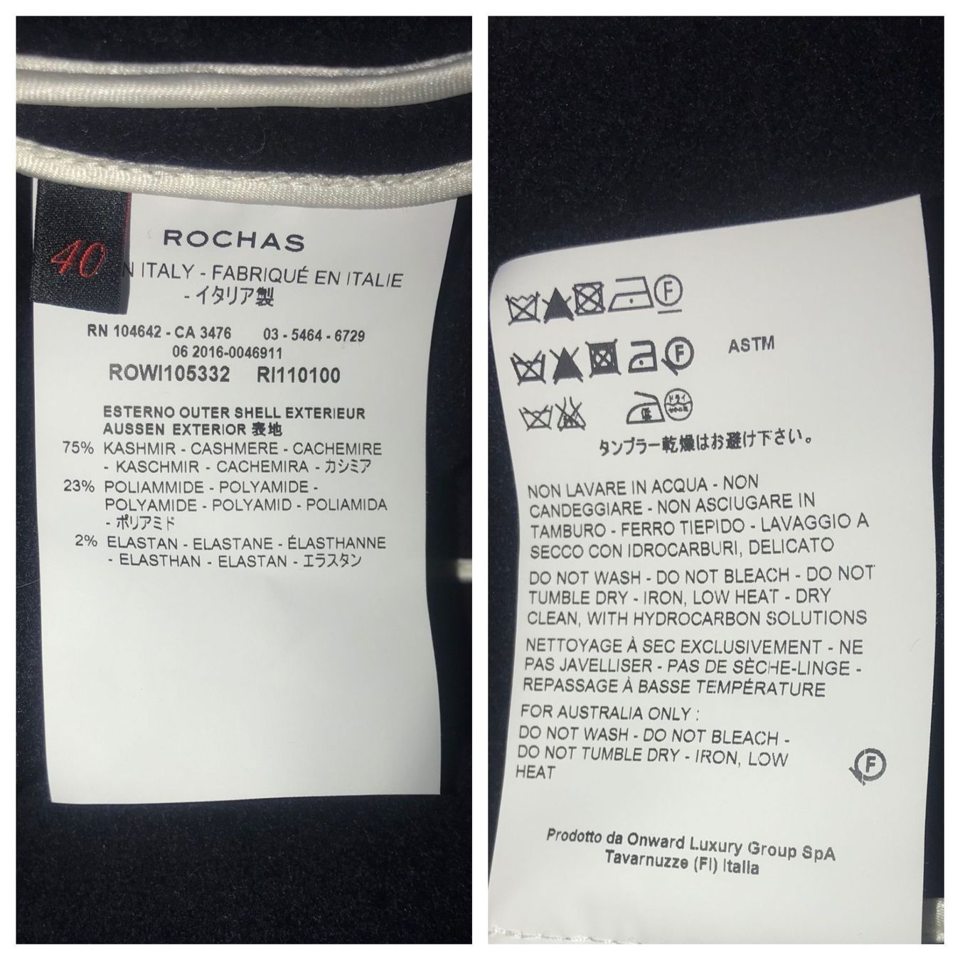 Cappotti: ROCHAS MANTEL GR. 40 KASCHMIR – Usato da Unteraegeri venduto da MH203 8