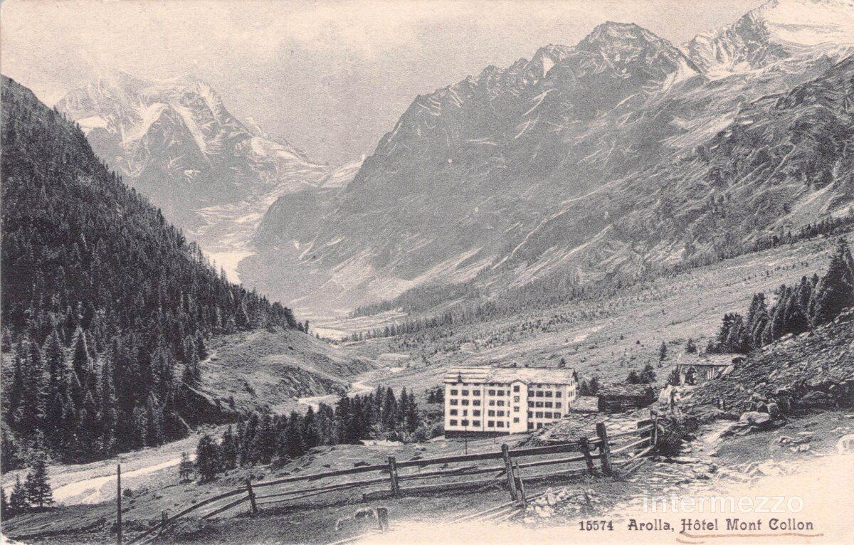 Cartoline postali: Arolla VS // 1921 Hotel Mont Collon // Sommer – Usato da Basel venduto da intermezzo12
