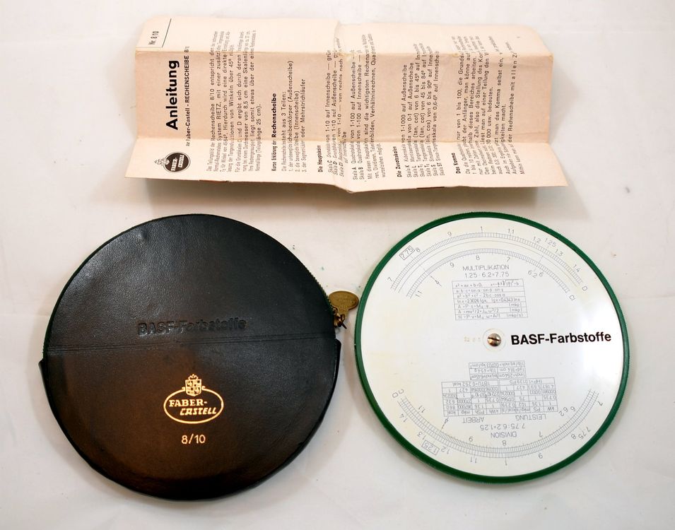 Rechenscheibe Faber-Castell 8/10 BASF-Farbstoffe (Gebraucht) in ...