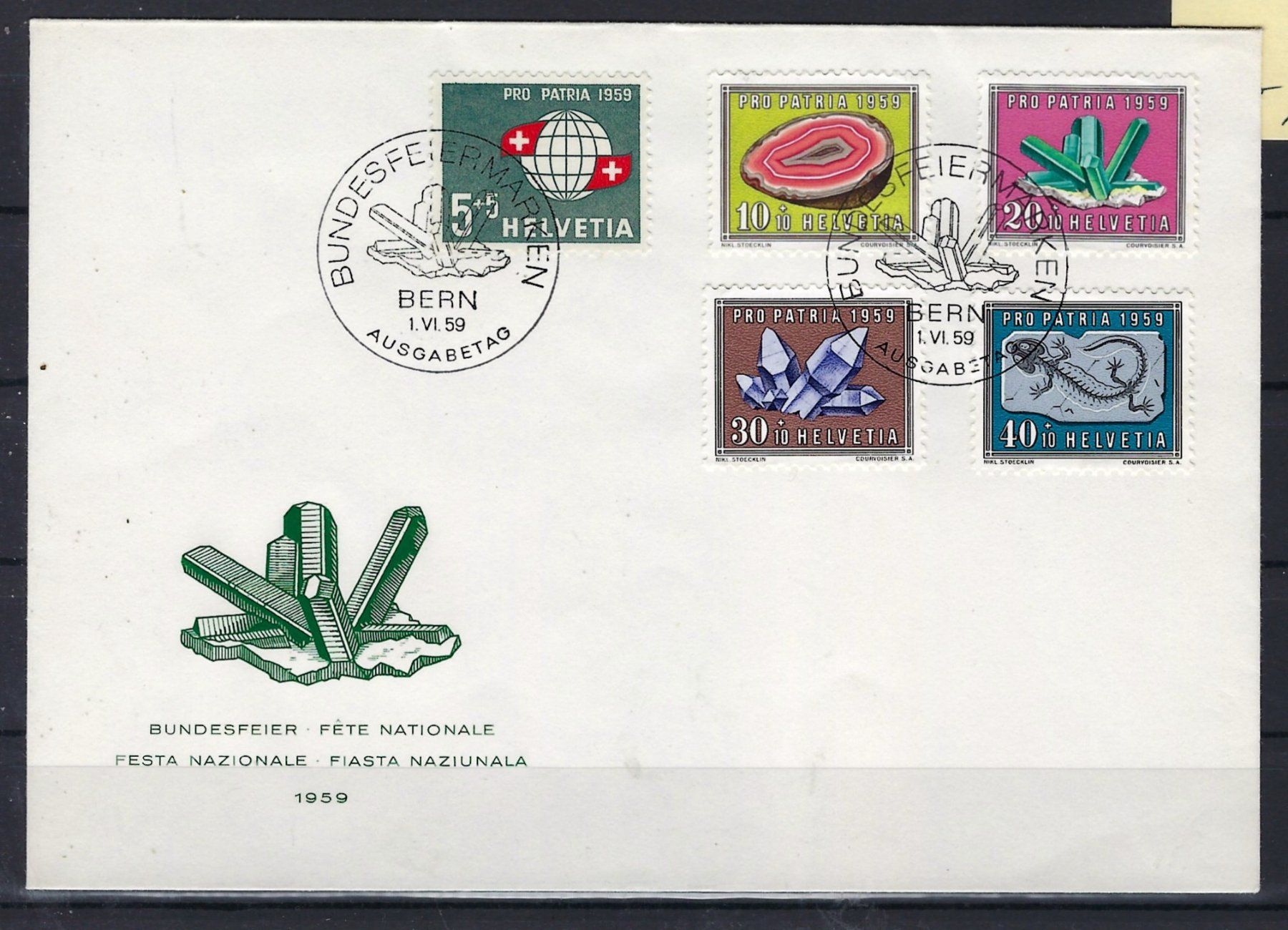 Tutti i francobolli: 1959 Pro Patria Brief ET.   16002 – Usato da Lunden venduto da Animus999