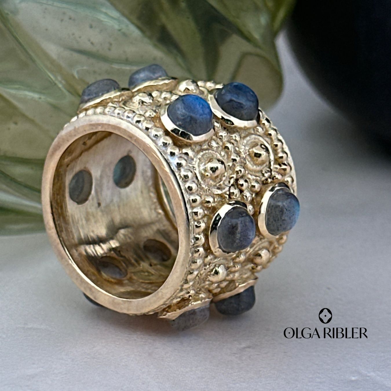 Olga Ribler Bagues: Statement Silber Ring 925 Labradorite Grösse 60 – Neuf (Voir description) à Luzern par byolgaribleroutlet 1