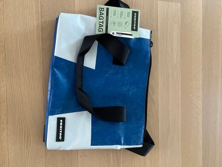 Freitag Tasche Shopper F45 Lois blau/weiss, neuwertig!